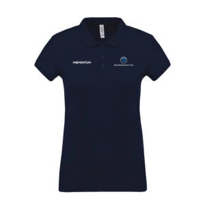 Polo azul manga corta mujer BPS