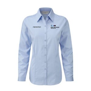 Camisa oxford azul manga larga mujer motorrad
