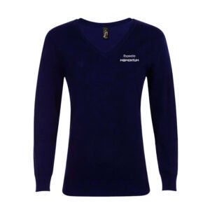 K966 - Jersey pico azul Stellantis mujer