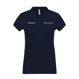 Polo BYD manga corta azul mujer