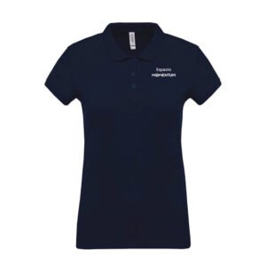 K255 - Polo Stellantis azul manga corta mujer