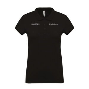 Polo BYD manga corta negro mujer